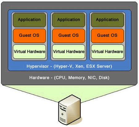 Schematic figure of the Virtual Machine architecture