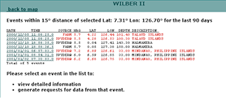 Example pages from the new WILBER interface
